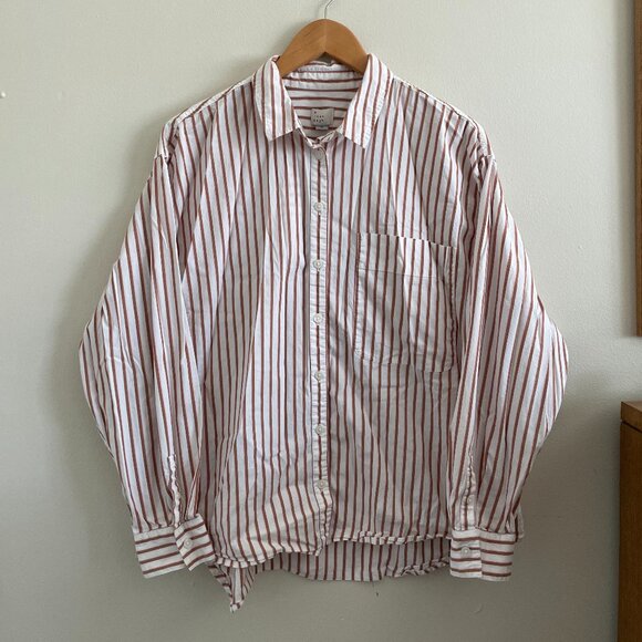 A New Day Oversized Striped Button Down - Picture 1 of 8